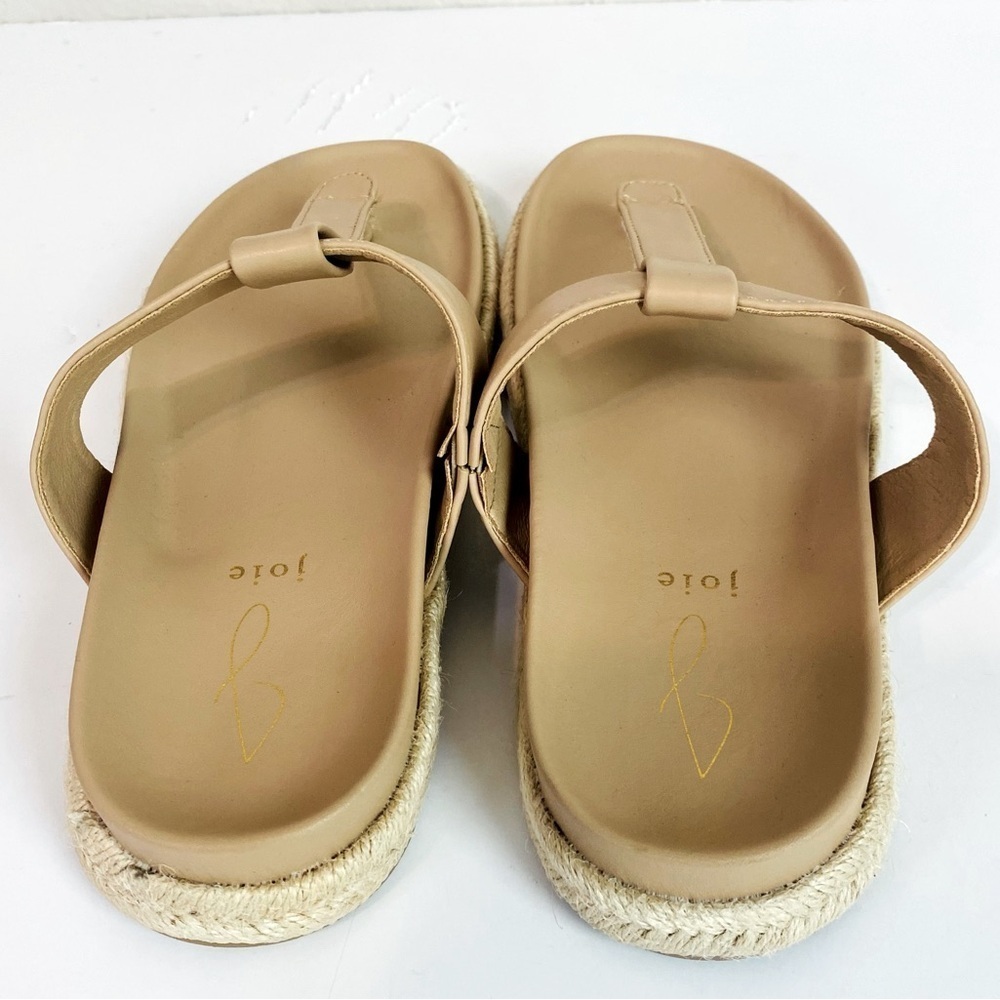 Joie Tan Nacho Espadrille Faux Leather Sandals Size 9.5 - Picture 4 of 7